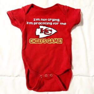 Kansas City Chiefs Game Baby Onesie • 6-12mo